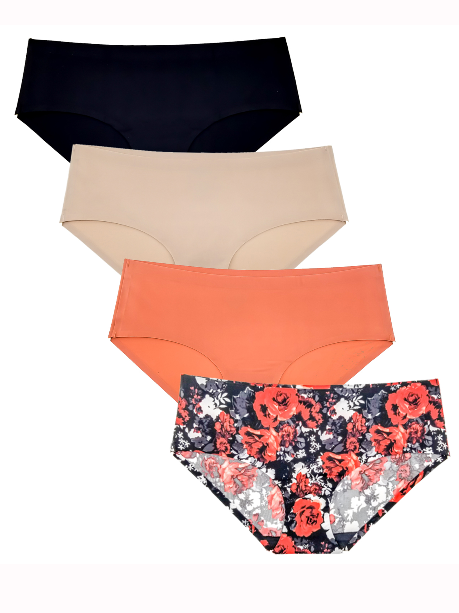 B2BODY Womens Underwear Seamless No Show Butter Soft Bikini Panties (4 Pack) | eBay