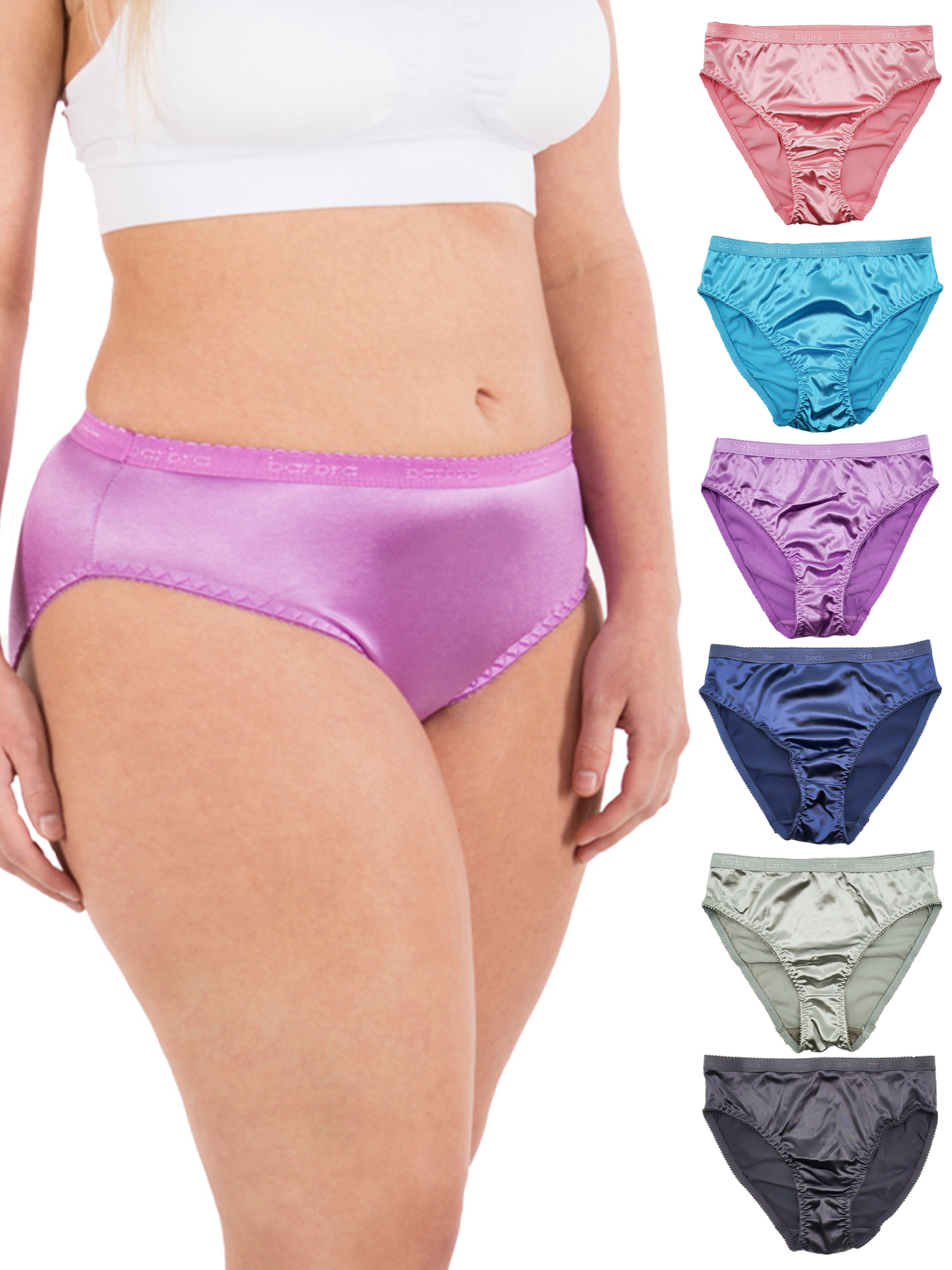 Womens Silky Sexy Satin Bikini Panties S Plus Size Women Underwear 6 Pack Ebay 