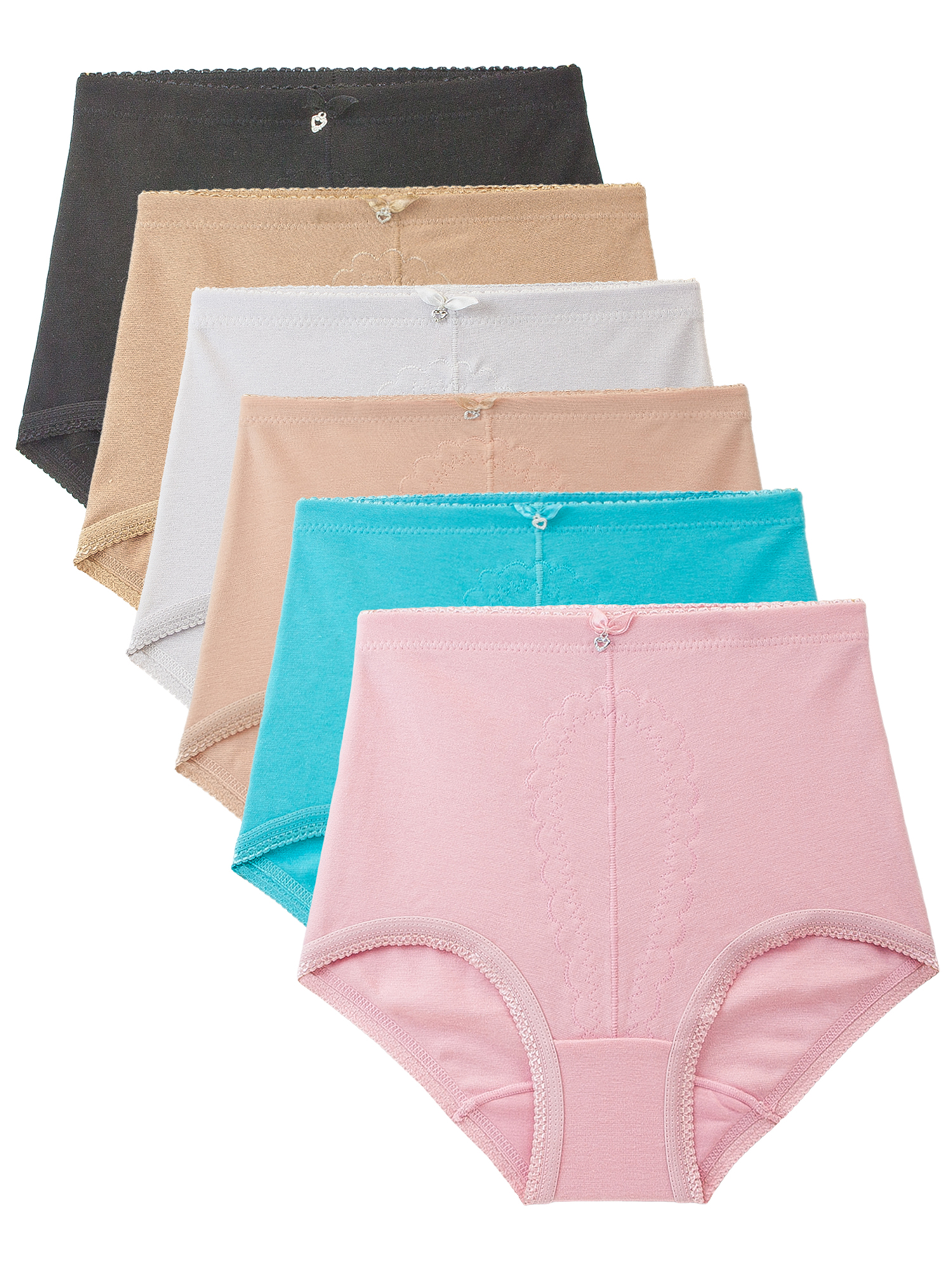 Women's Underwear Light Control Comfortable Brief Girdle Panties 6 Pack ...