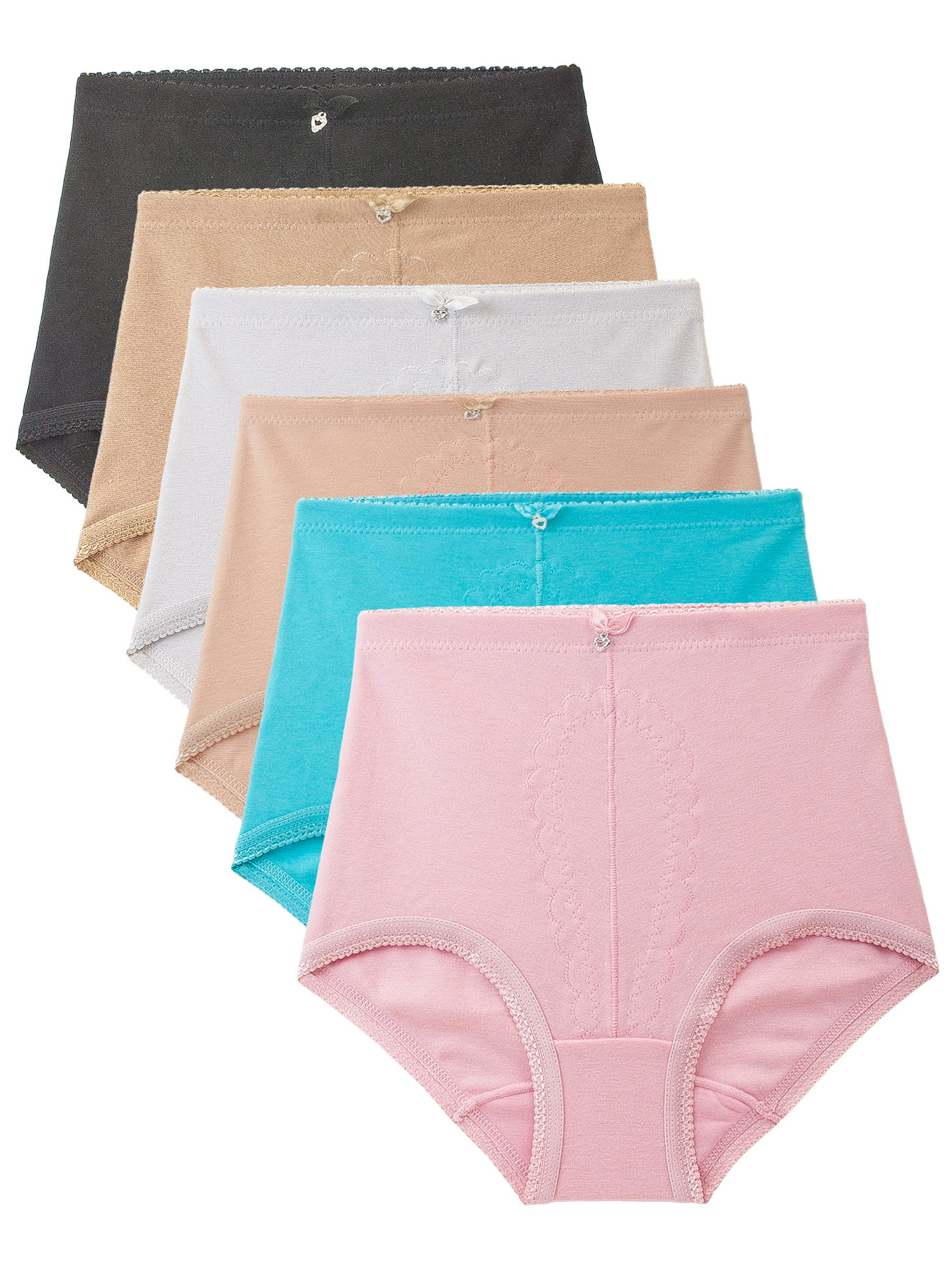 Women's Underwear Light Control Comfortable Brief Girdle Panties 6 Pack