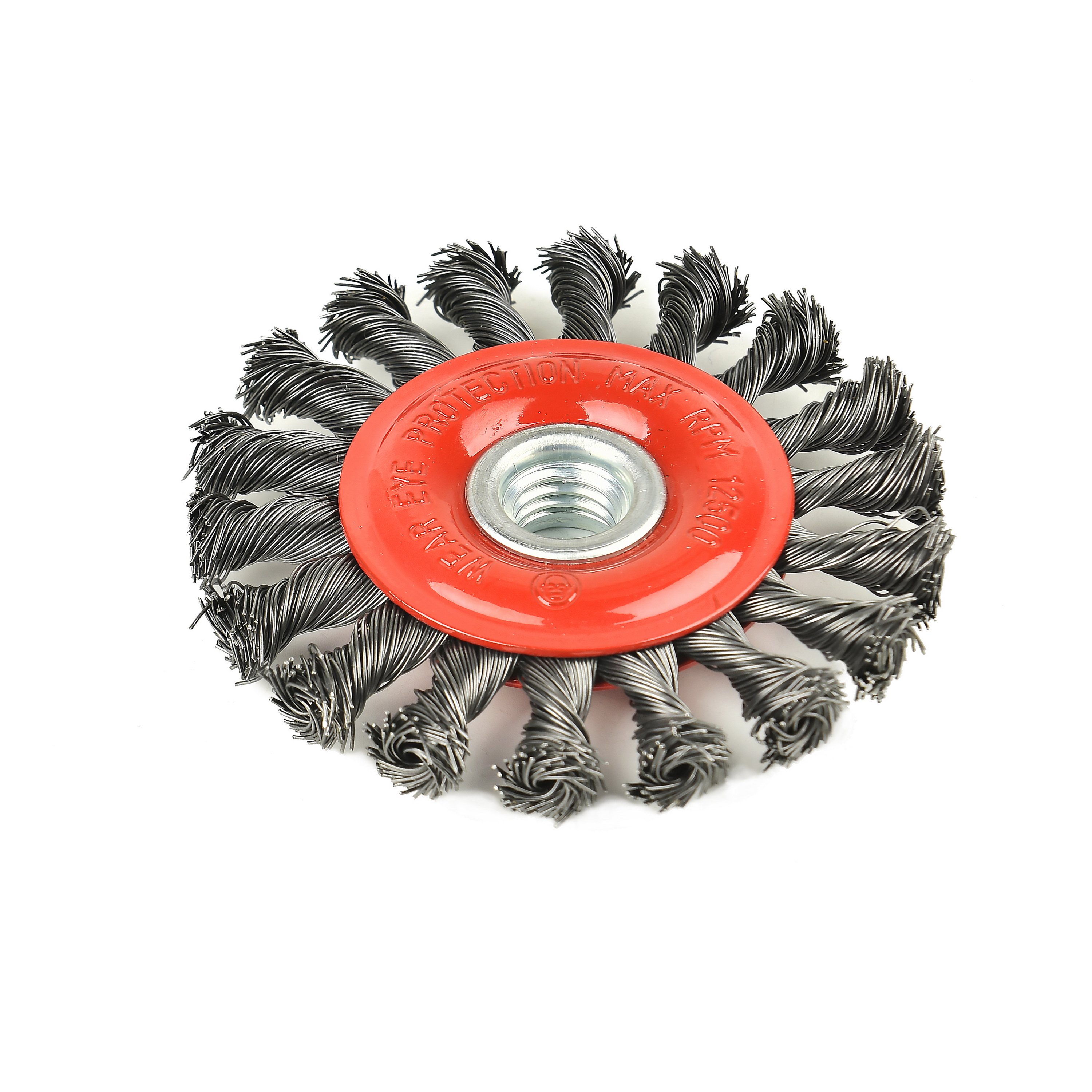 4 Inch Twist Knotted Wire Wheel Brush, Twist Wire Wheel for Grinders, 5